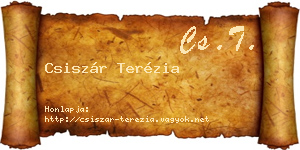 Csiszár Terézia névjegykártya